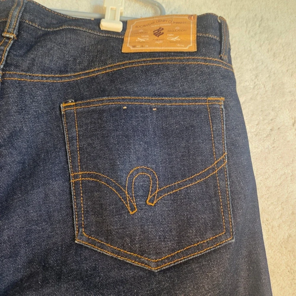 Rocawear Denim Company Mens Dark Wash Bootcut Jeans Sz 40x34
